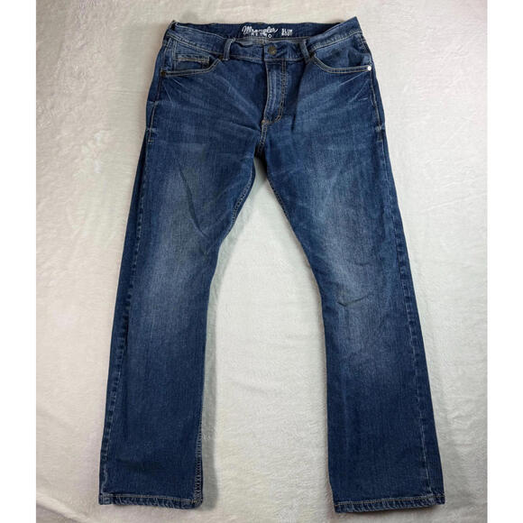 Wrangler Retro Slim Boot Jeans Men’s 36x32 Blue Denim Western Cowboy - Picture 1 of 9